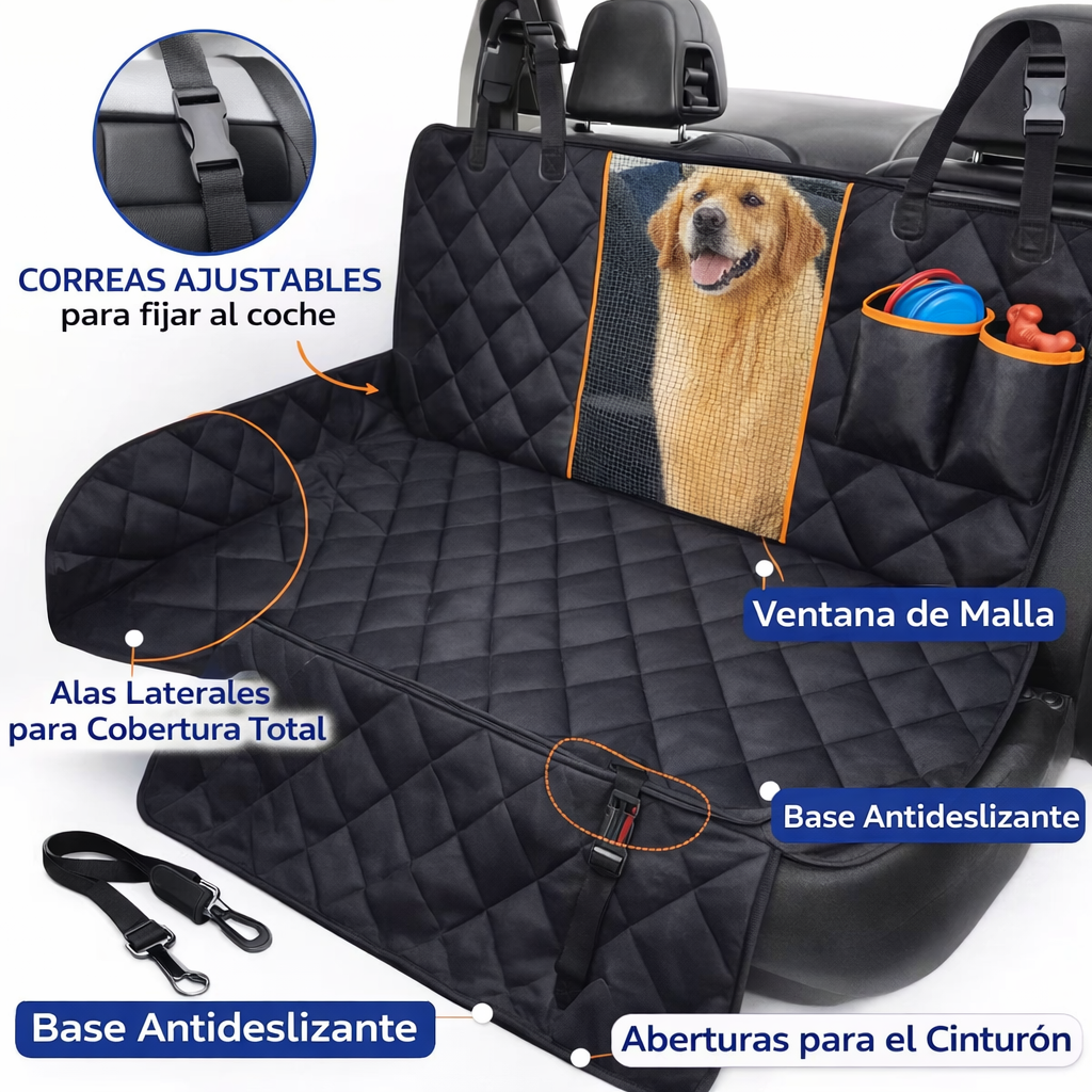 Guante atrapa pelos y forro para asiento de auto